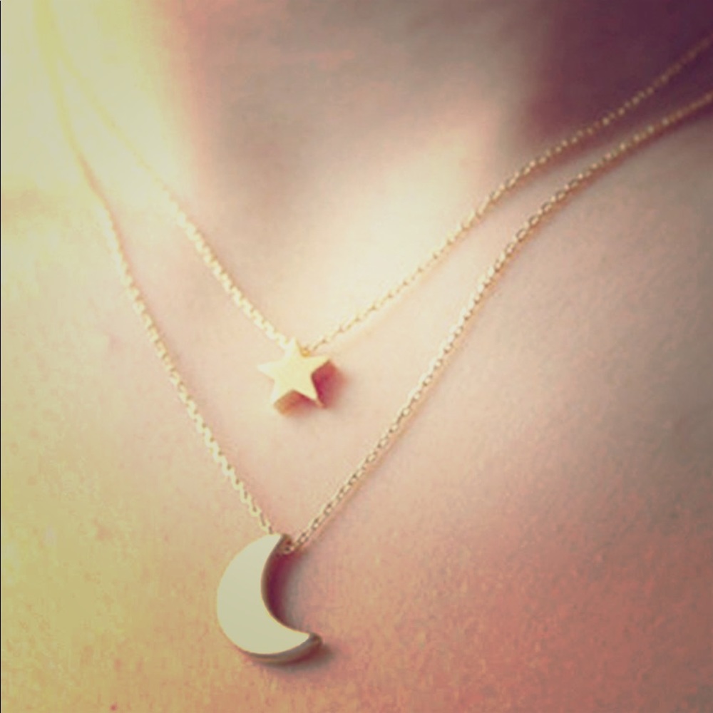 🌙 Moon and star ⭐️ necklace